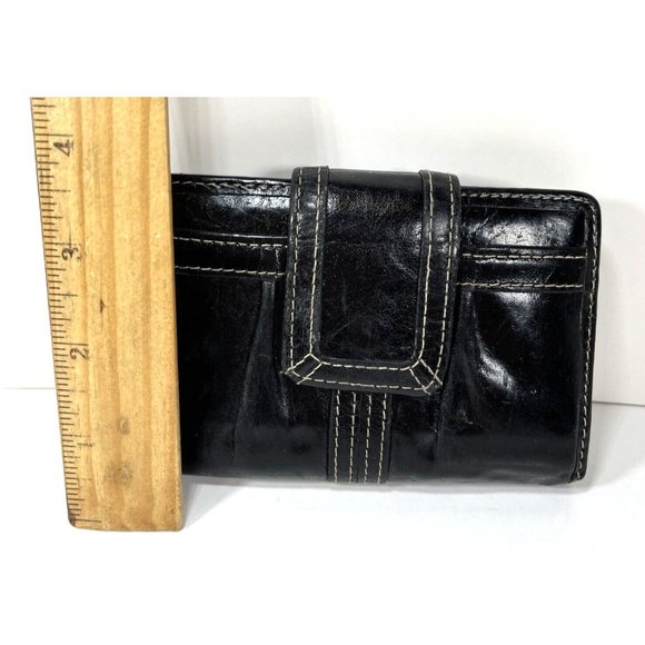 Fossil Classic Small Black Leather Card ID Billfold Wallet - Picture 8 of 12